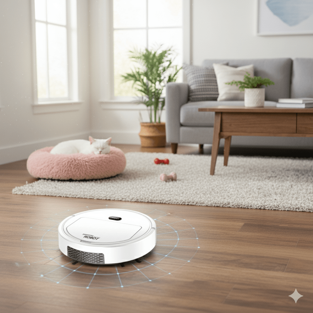 Robot Vacuum Cleaner Automatic Smart Floor Cleaning with Hepa Filtration and One-Button Control