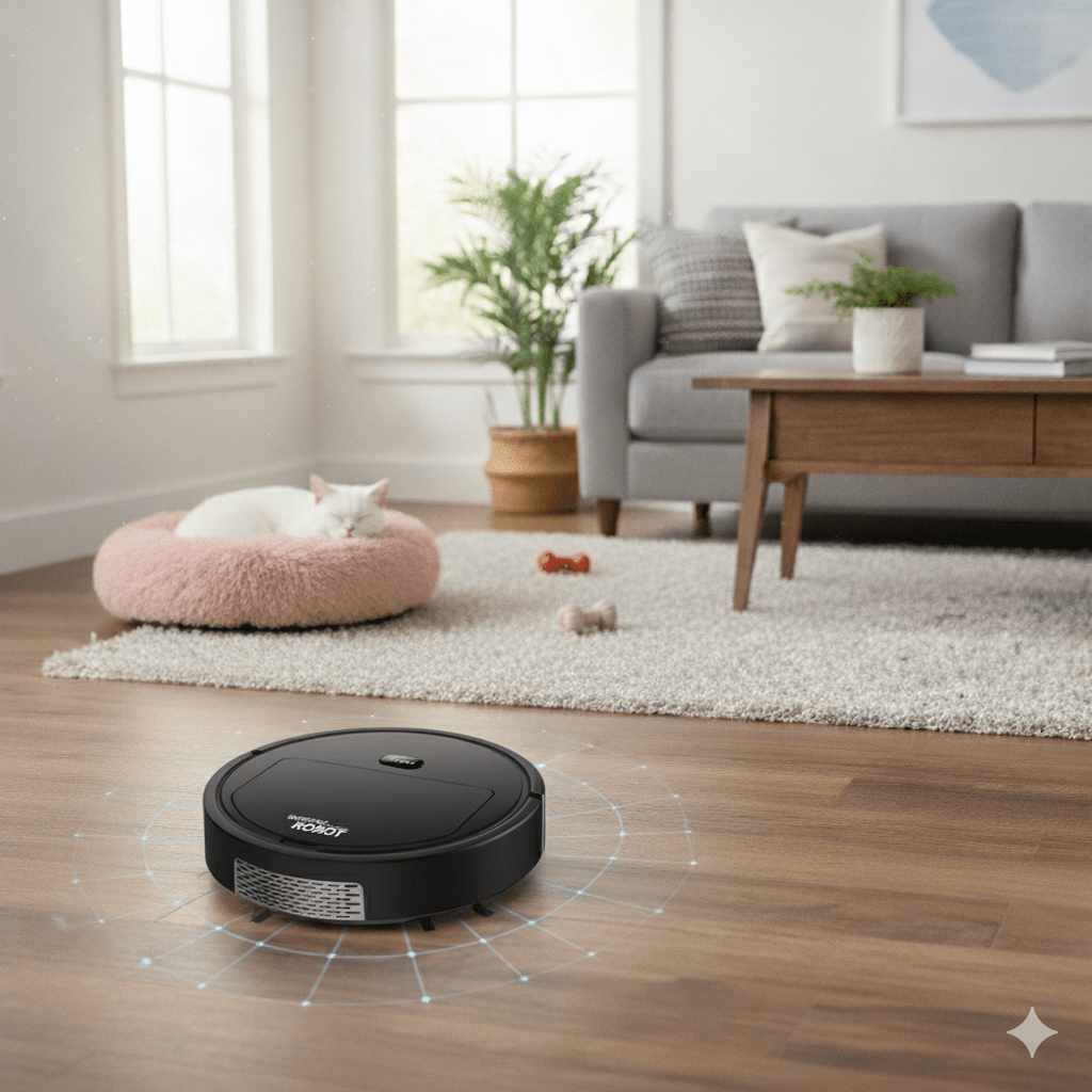Robot Vacuum Cleaner Automatic Smart Floor Cleaning with Hepa Filtration and One-Button Control