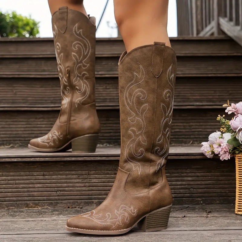 Brooke | Women's Embroidered Cowboy Boots Tall Western