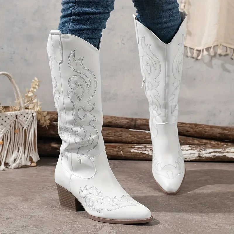 Brooke | Women's Embroidered Cowboy Boots Tall Western