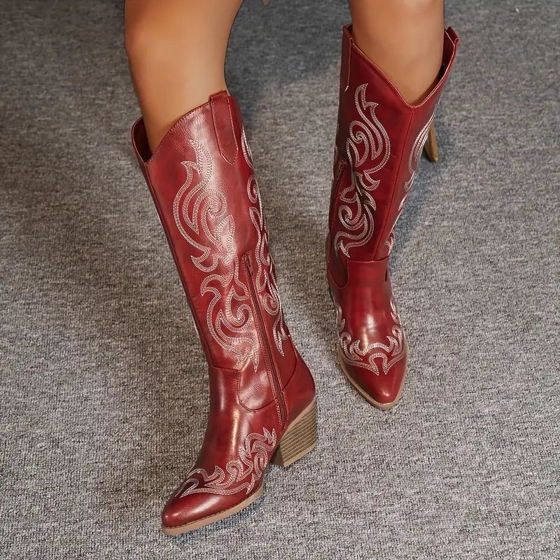 Brooke | Women's Embroidered Cowboy Boots Tall Western