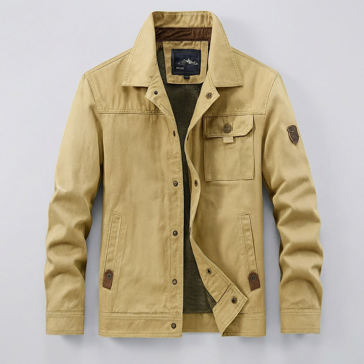 Lucas | Men's Cotton Utility Jacket Military Multi Pocket