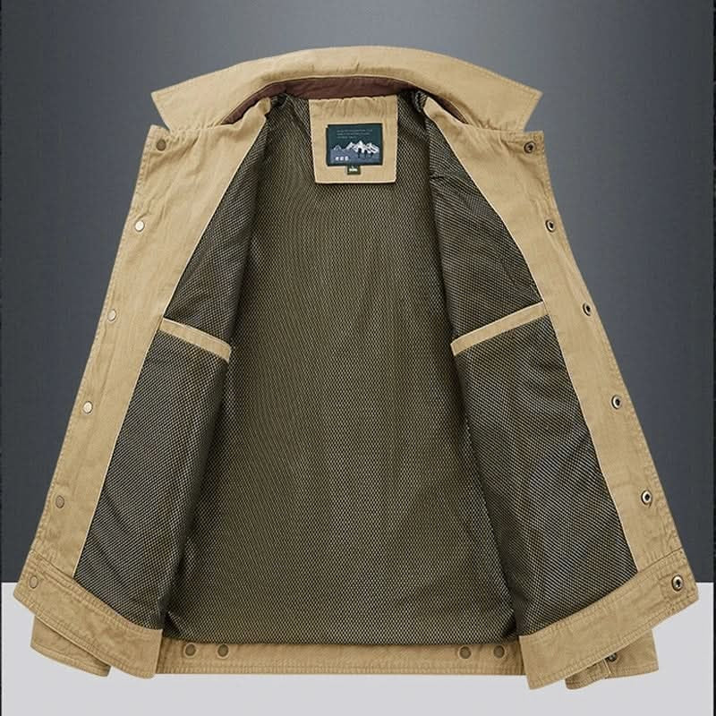 Lucas | Men's Cotton Utility Jacket Military Multi Pocket