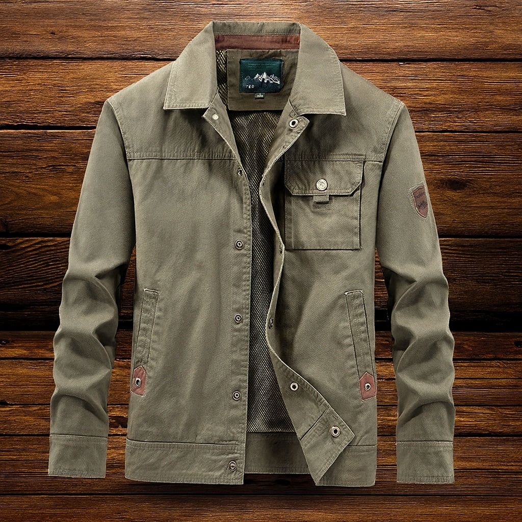 Lucas | Men's Cotton Utility Jacket Military Multi Pocket