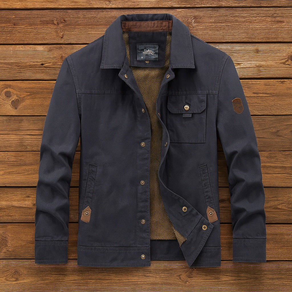 Lucas | Men's Cotton Utility Jacket Military Multi Pocket