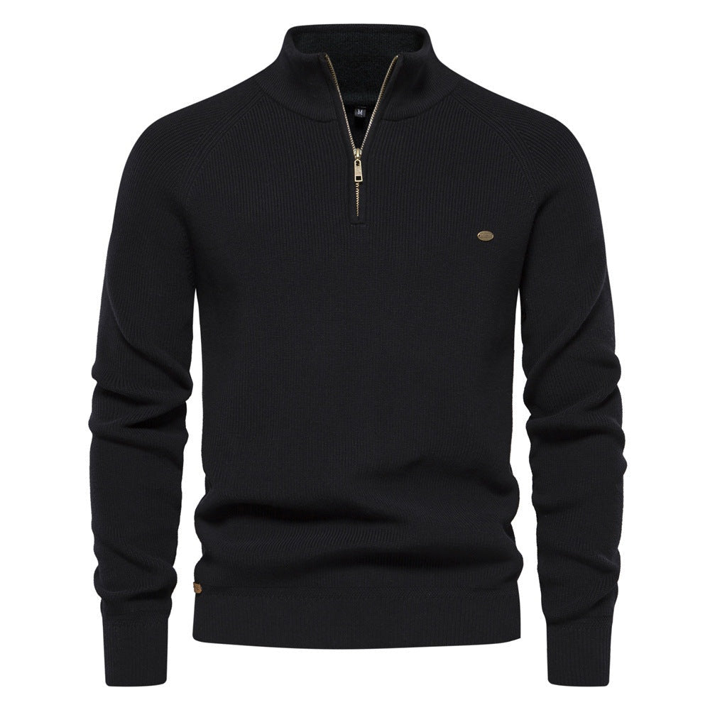 Noah | Men's Quarter Zip Sweater Knit Mock Neck Long Sleeve