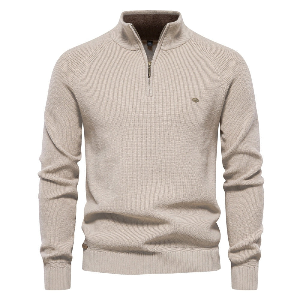 Noah | Men's Quarter Zip Sweater Knit Mock Neck Long Sleeve