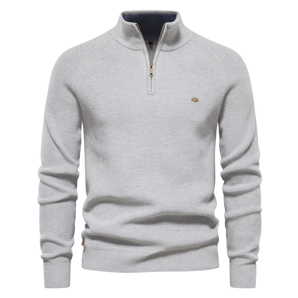Noah | Men's Quarter Zip Sweater Knit Mock Neck Long Sleeve