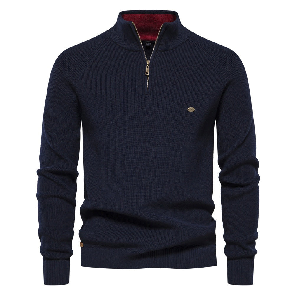 Noah | Men's Quarter Zip Sweater Knit Mock Neck Long Sleeve