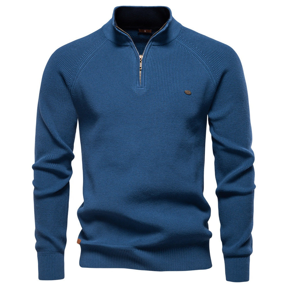 Noah | Men's Quarter Zip Sweater Knit Mock Neck Long Sleeve