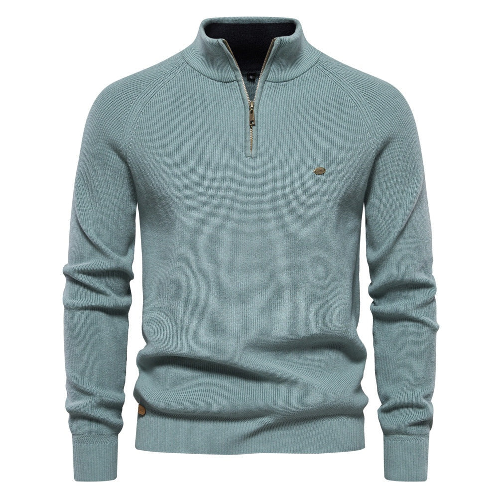 Noah | Men's Quarter Zip Sweater Knit Mock Neck Long Sleeve