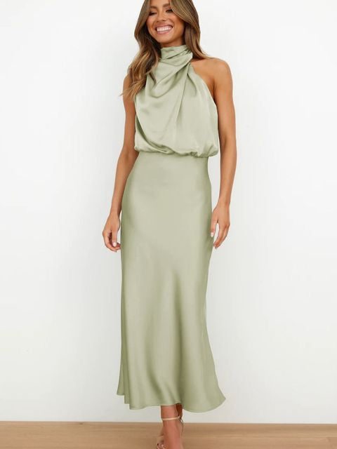 Women's Halter Neck Midi Dress