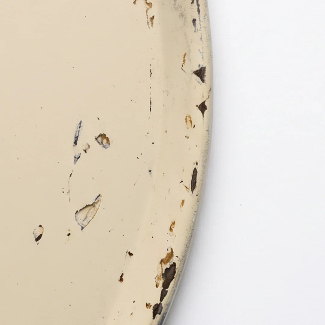 Round Metal Sign | Distressed Finish & Raised Lettering | 20 cm Diameter
