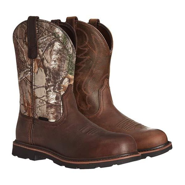 Round Toe Mid Calf Cowboy Boots for Men
