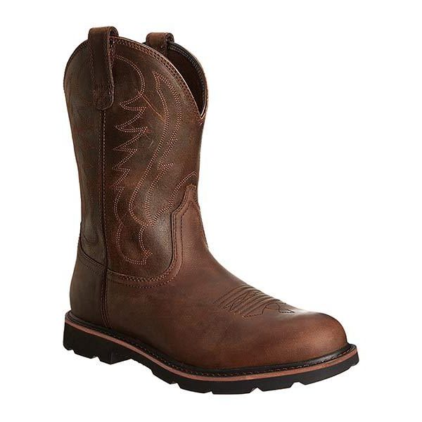 Round Toe Mid Calf Cowboy Boots for Men
