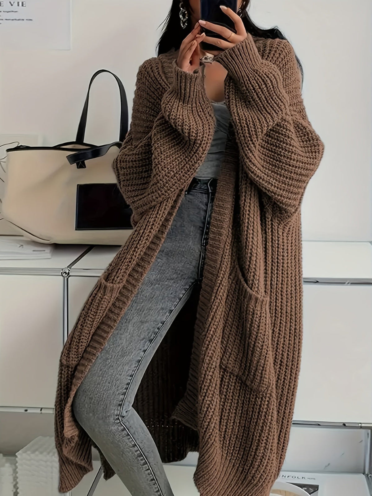 Rosalie | Oversized Long Knit Cardigan