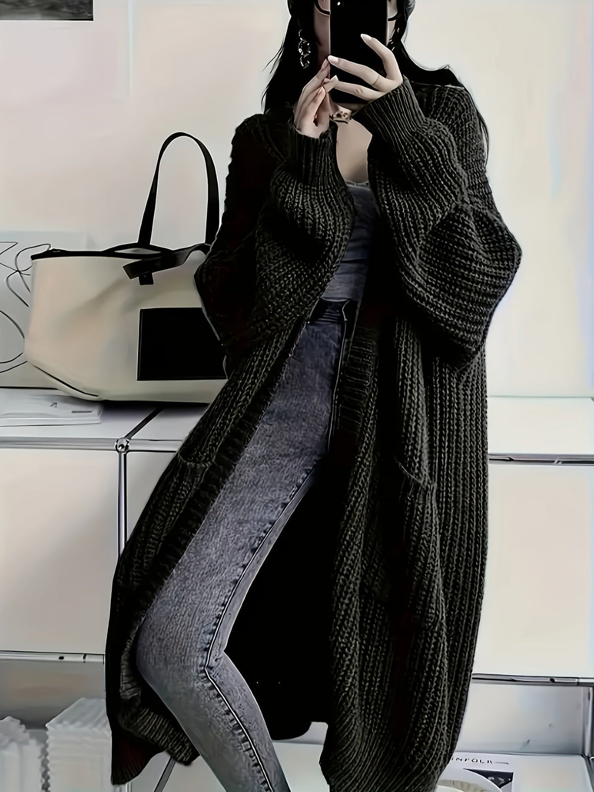 Rosalie | Oversized Long Knit Cardigan