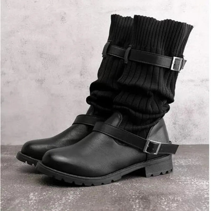 Adeline | Slouch Knit Shaft Winter Boots
