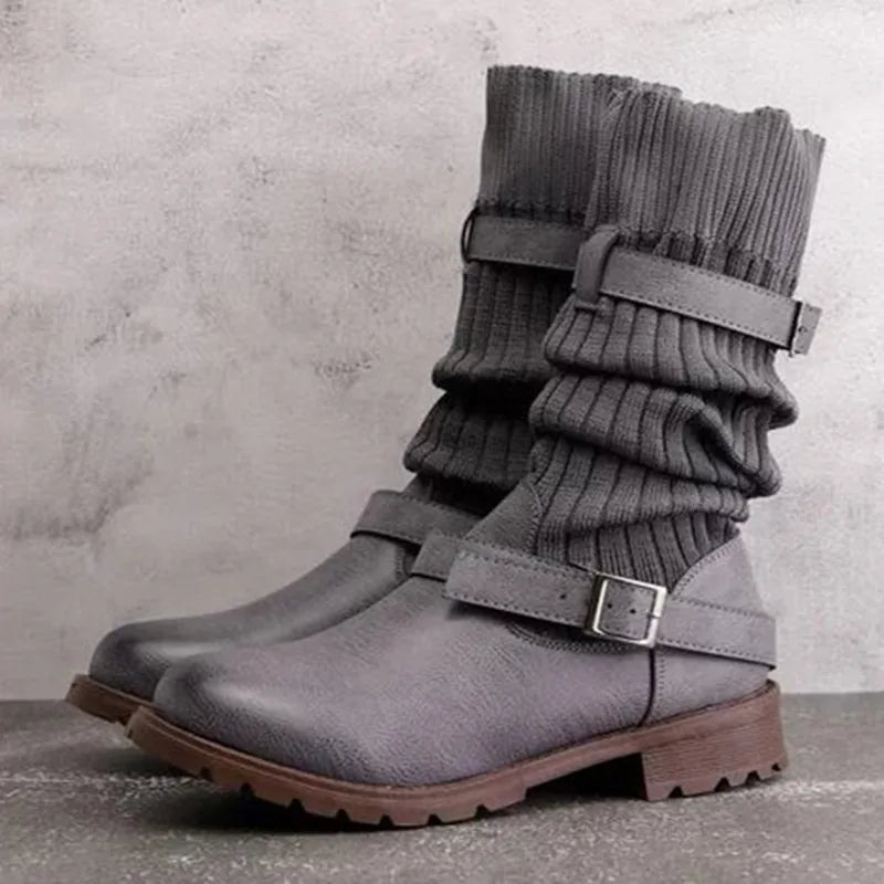 Adeline | Slouch Knit Shaft Winter Boots