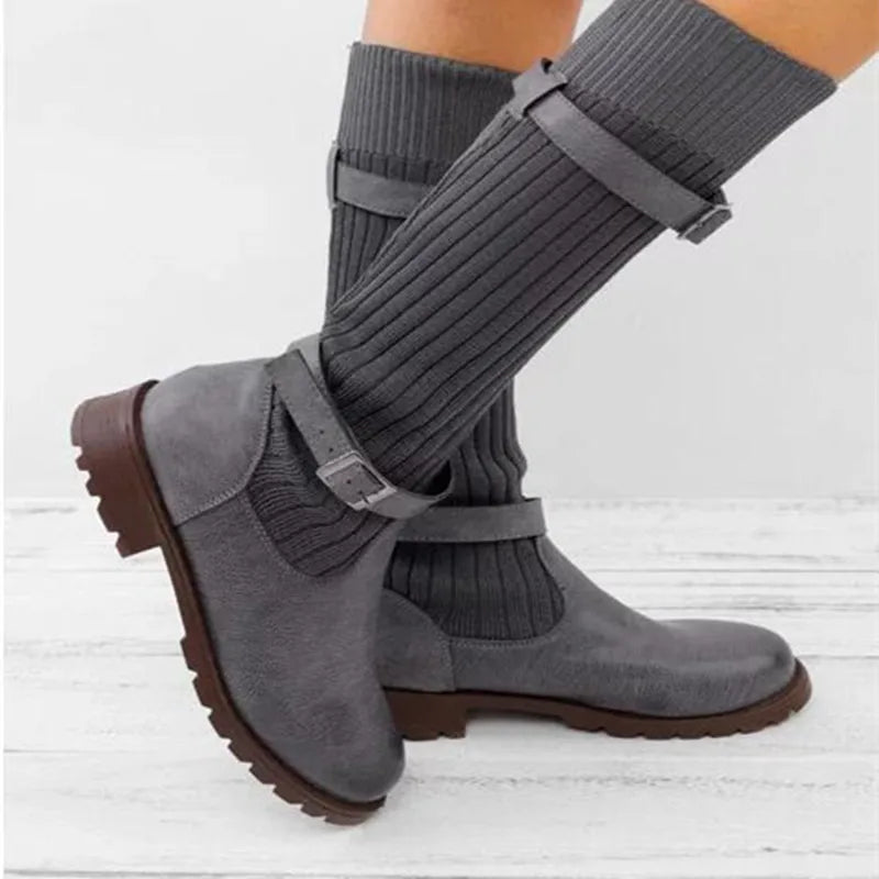 Adeline | Slouch Knit Shaft Winter Boots