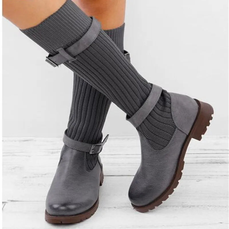 Adeline | Slouch Knit Shaft Winter Boots