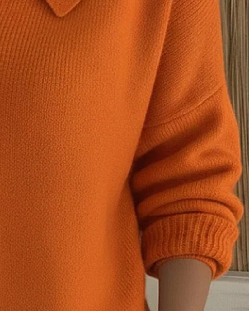 Roxana | Women's Ribbed Knit Button-Up Cardigan with Collar
