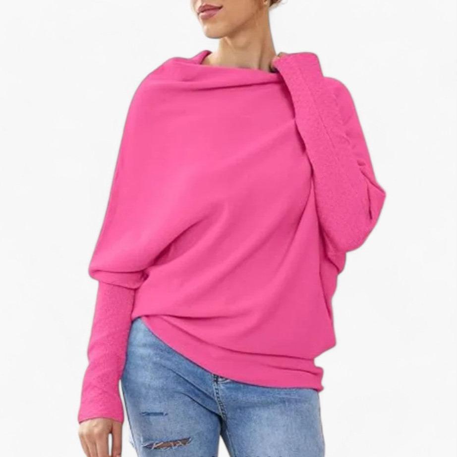 Penelope | Off-Shoulder Neckline Knit Texture Sweater