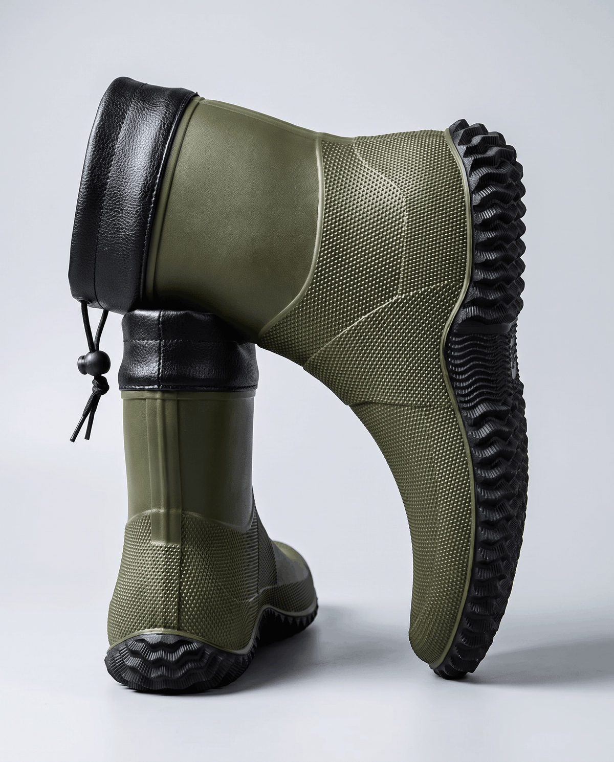 Rubber Work Boots – Drawstring Collar, Deep Lug Sole & Short Shaft | Desmond