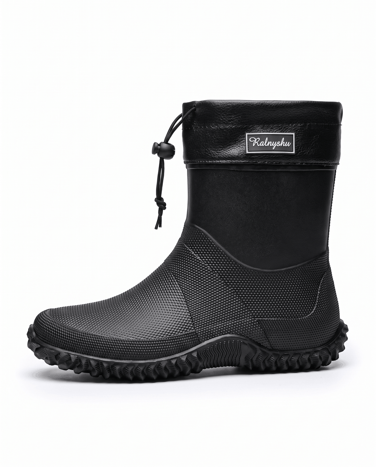 Rubber Work Boots – Drawstring Collar, Deep Lug Sole & Short Shaft | Desmond