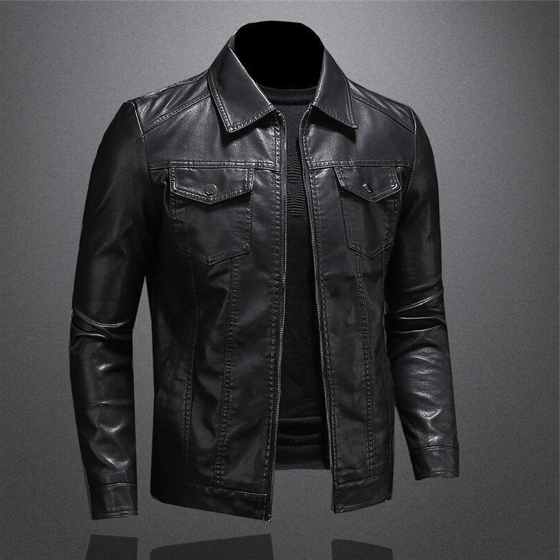 Rupert | Men's Leather Jacket with Welt Pockets