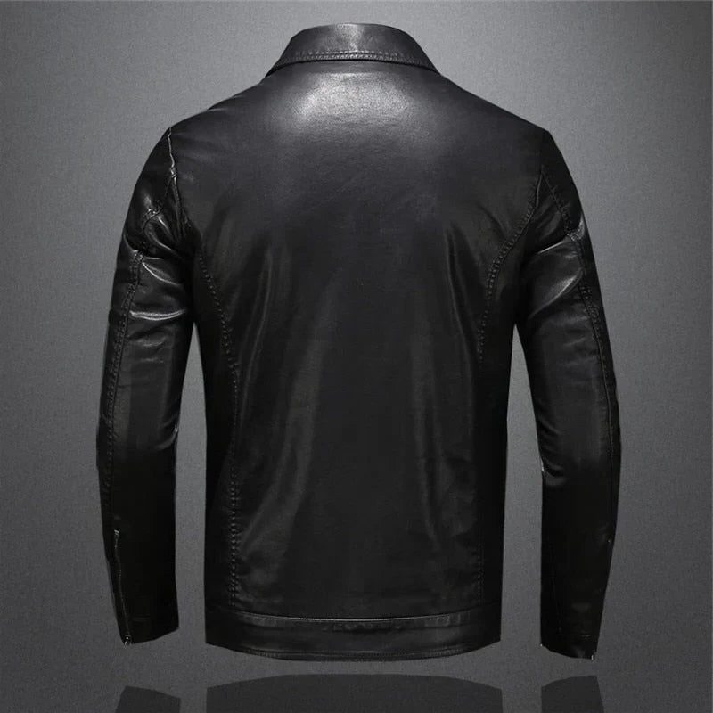 Rupert | Men's Leather Jacket with Welt Pockets