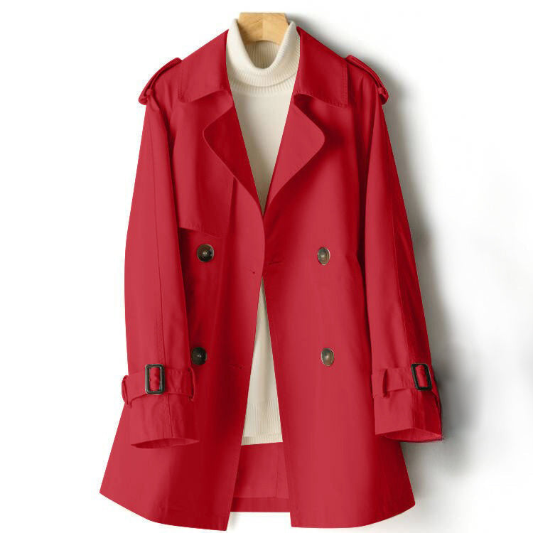 Ruth - Women's Double-Breasted Trench Coat