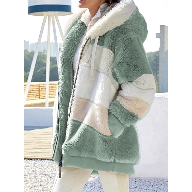 Corinne | Hooded Zip Up Fleece Jacket