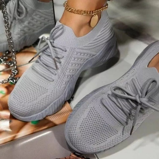 Women's Breathable Mesh Trainers with Slip-On Design