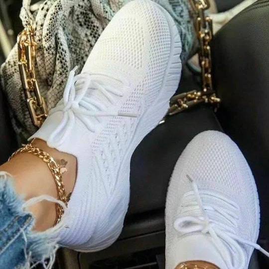 Women's Breathable Mesh Trainers with Slip-On Design