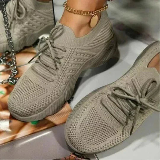 Women's Breathable Mesh Trainers with Slip-On Design
