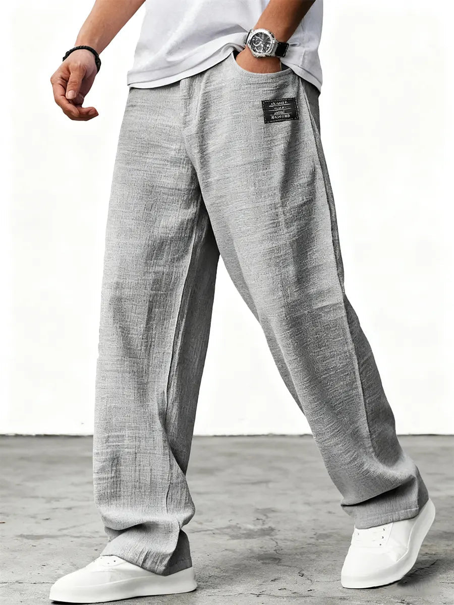 Sebastian | Men's Airy Linen Pants with Wide Leg