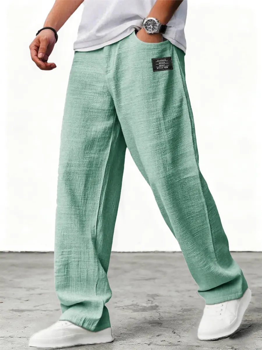 Sebastian | Men's Airy Linen Pants with Wide Leg