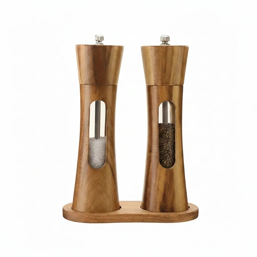 Salt & Pepper Mills | Wood & Acrylic | Adjustable Grind