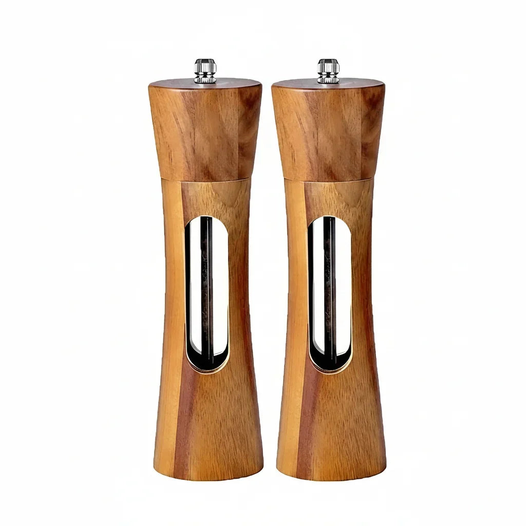 Salt & Pepper Mills | Wood & Acrylic | Adjustable Grind