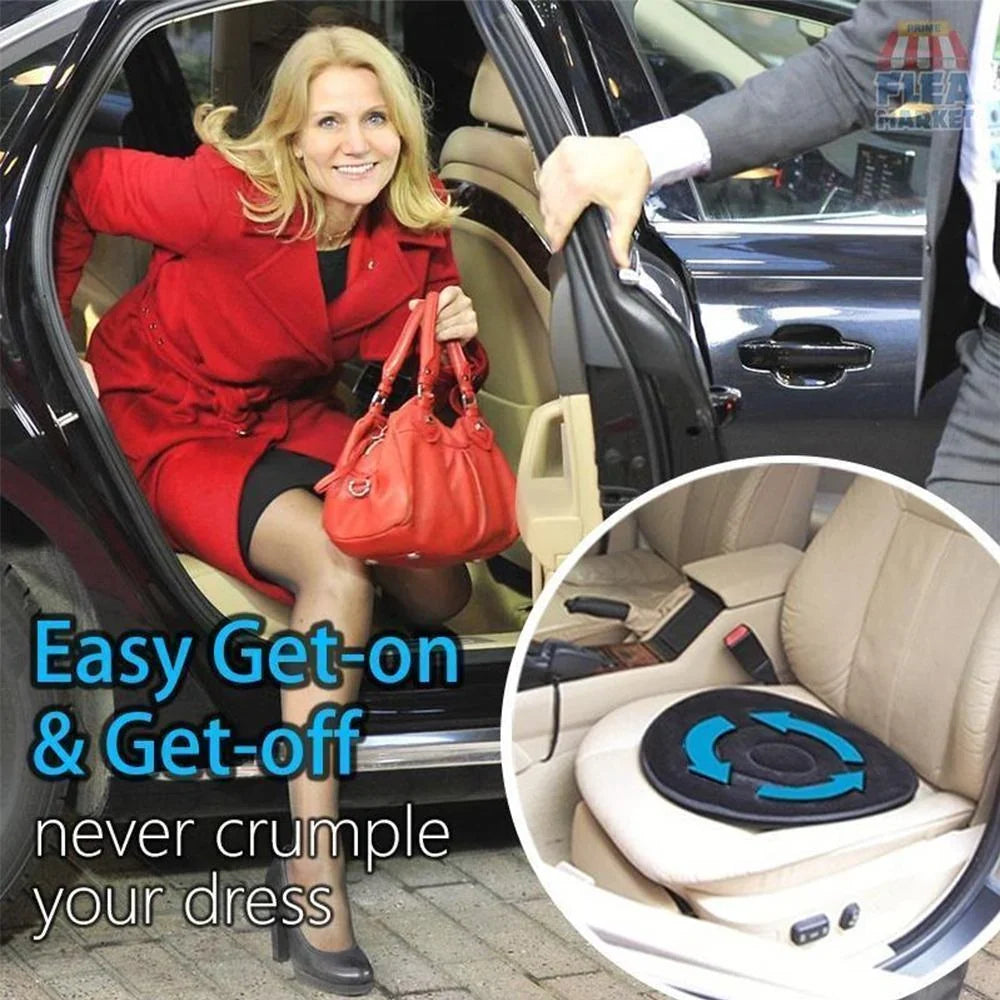 Seat Cushion | 360° Swivel & Memory Foam | Non-Slip Base