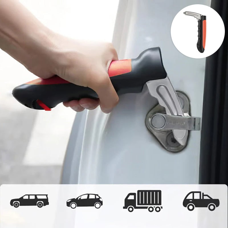 Seniors Car Assist Handle with Window Breaker and Seatbelt Cutter