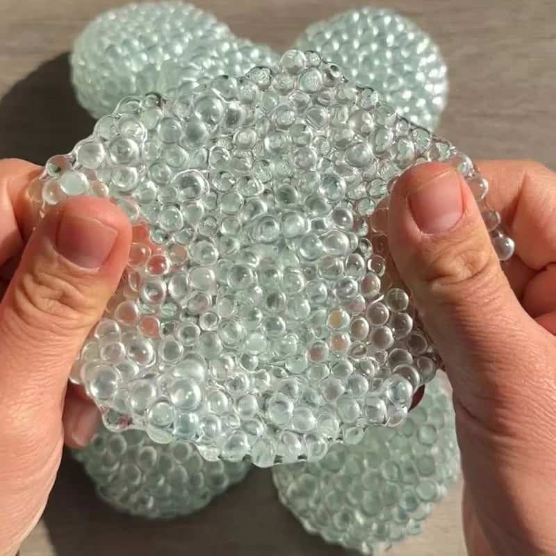 Sensory Stress Ball with Squishy Gel Bead Textured Design for Anxiety Relief