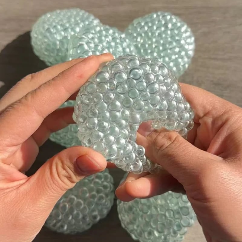 Sensory Stress Ball with Squishy Gel Bead Textured Design for Anxiety Relief