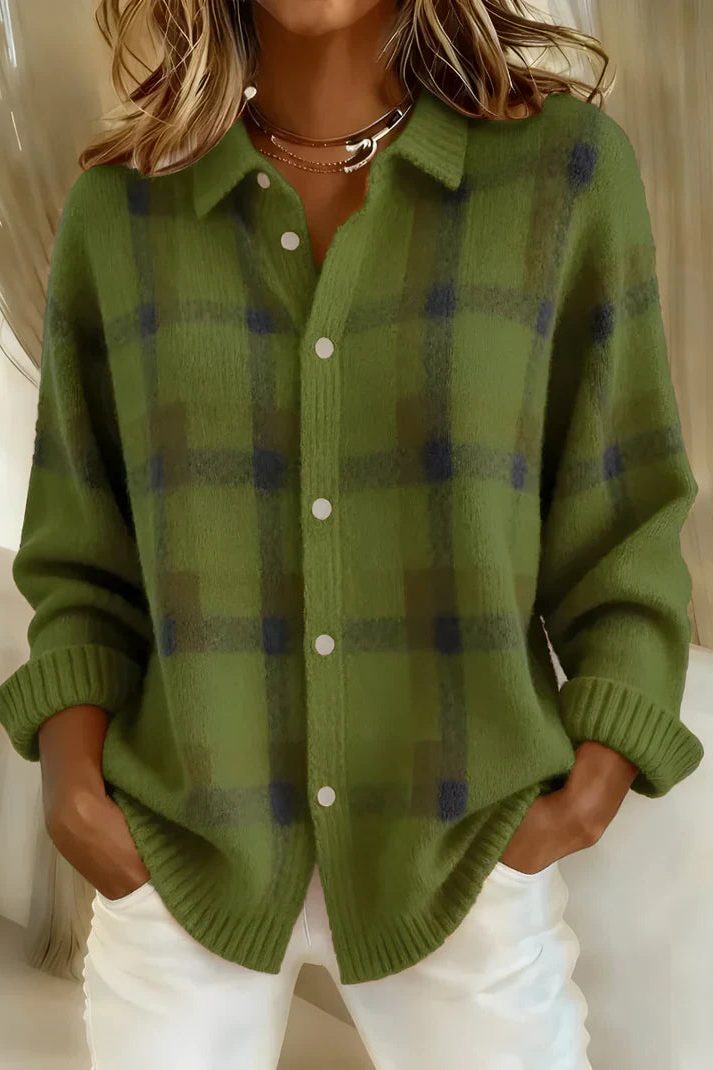 Septimus | Women's Plaid Button-Down Sweater