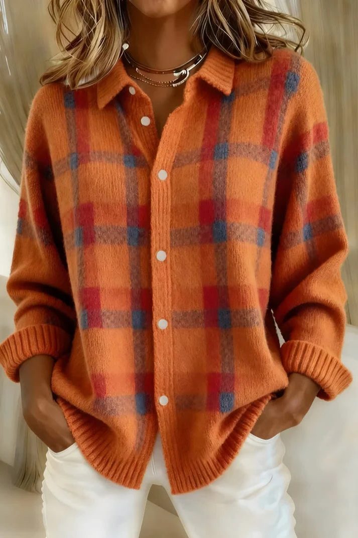 Septimus | Women's Plaid Button-Down Sweater