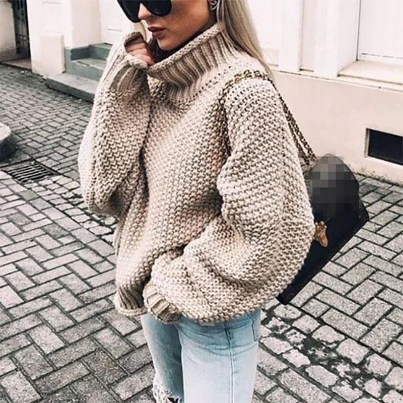 Cordelia | Oversized Chunky Knit Turtleneck Sweater