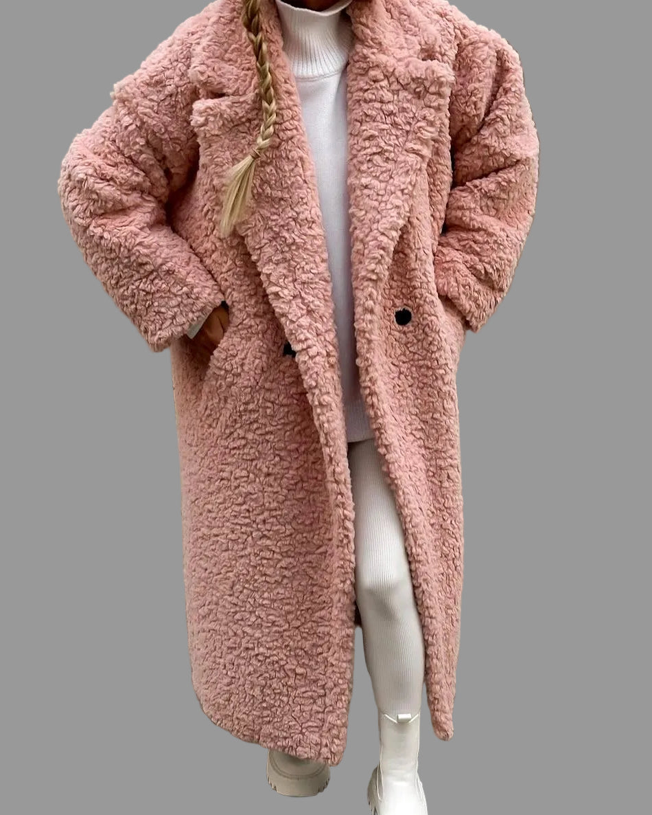 Sheena - Women's Long Teddy Fleece Coat