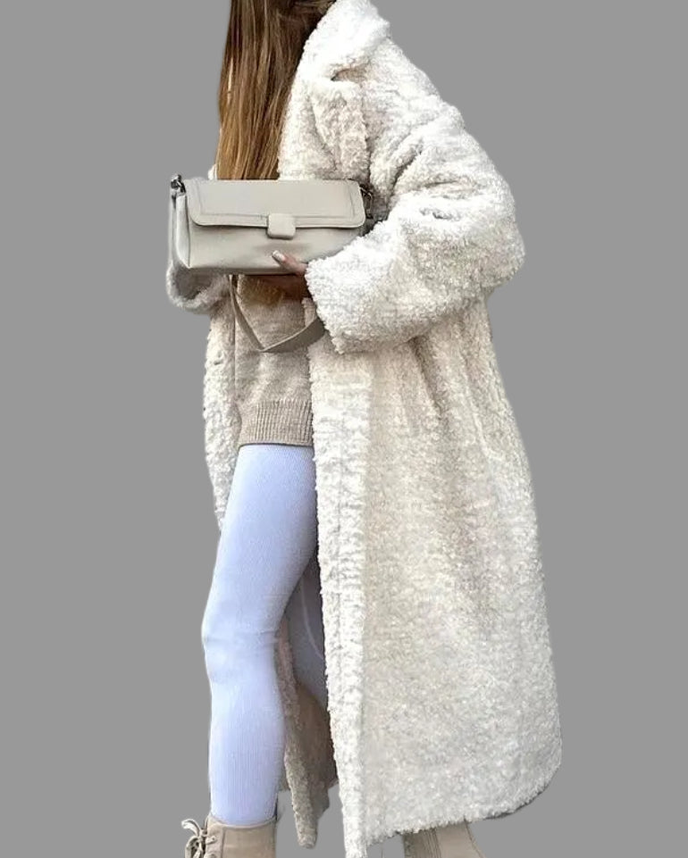 Sheena - Women's Long Teddy Fleece Coat