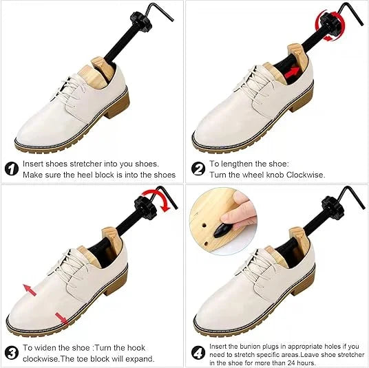 Shoe Stretcher | Natural Wood & Adjustable Fit | Sizes S–L